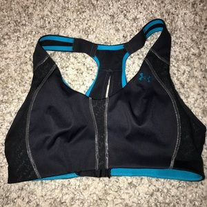 Black/blue Under Armour Sports Bra